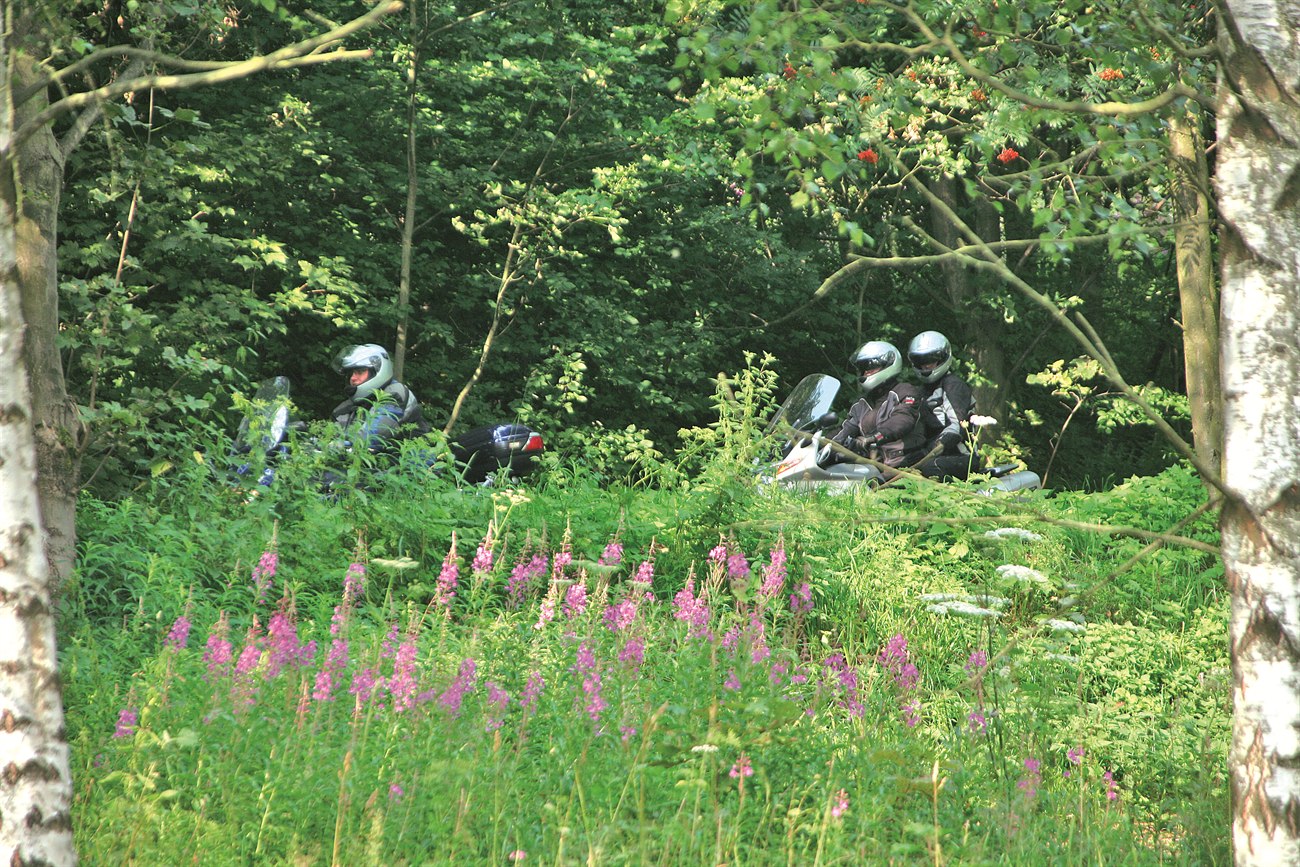 Motorradfahren im Erzgebirge